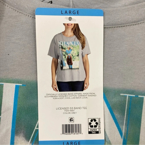 New Shania Twain Print Cotton Short Sleeve Tee size Large - Picture 3 of 6